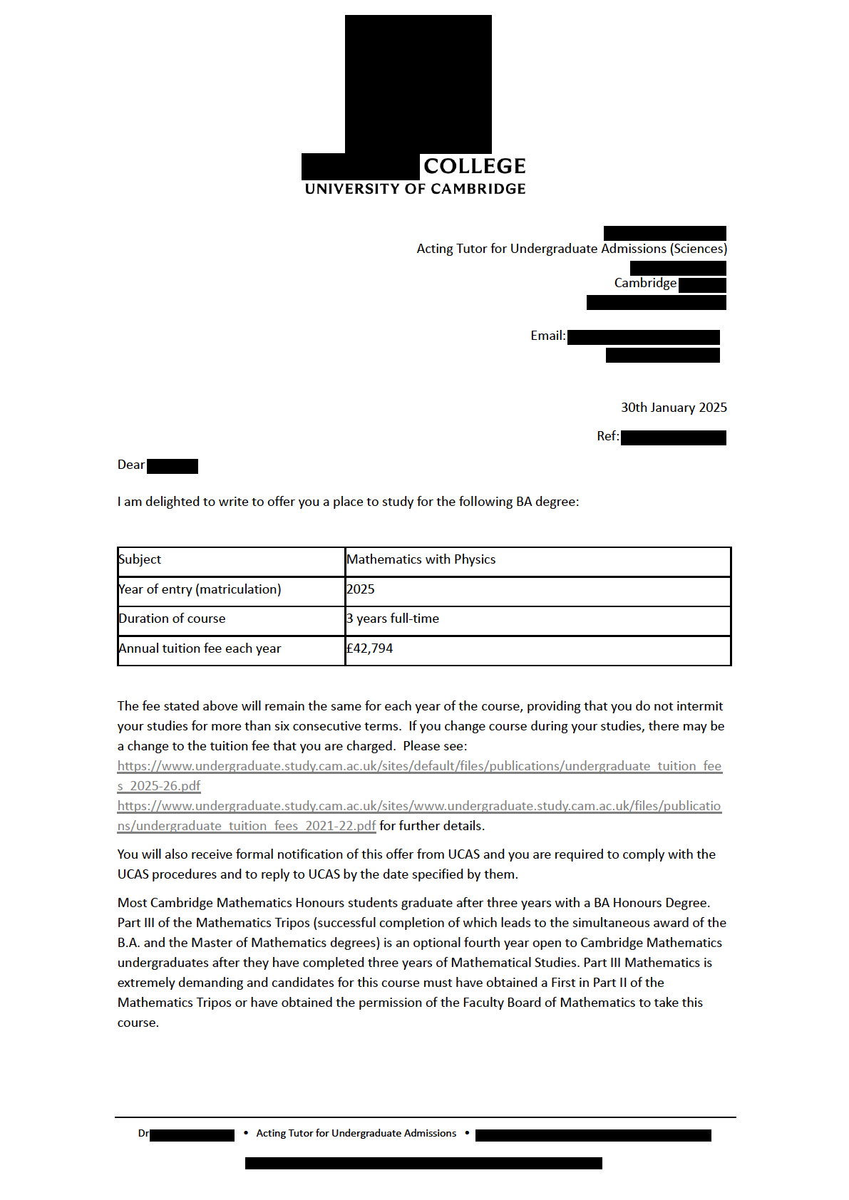 Cambridge 합격 사례